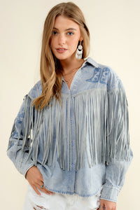 Glory Fringe Button Up