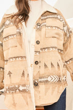 Load image into Gallery viewer, Oversized Aztec Button Down