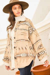 Oversized Aztec Button Down