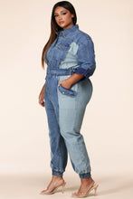 Load image into Gallery viewer, Plus Denim Jumpsuit