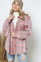 Load image into Gallery viewer, Loose Fit Plaid Velvet Button Down