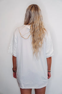 Preorder Ships Bride To Be White Sequin