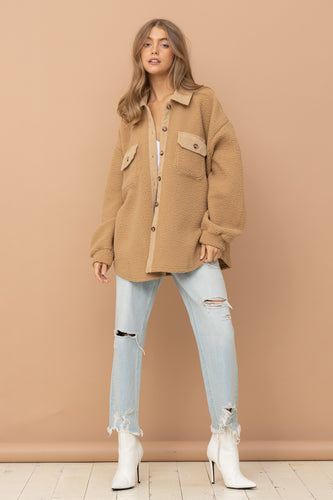 Teddy Corduroy Oversized Jacket
