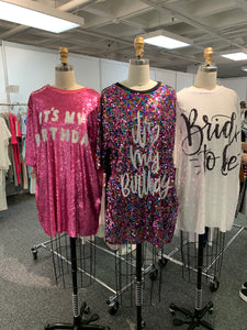 Preorder Ships Bride To Be White Sequin
