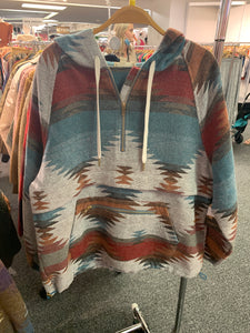 Oversized Aztec Hoodie